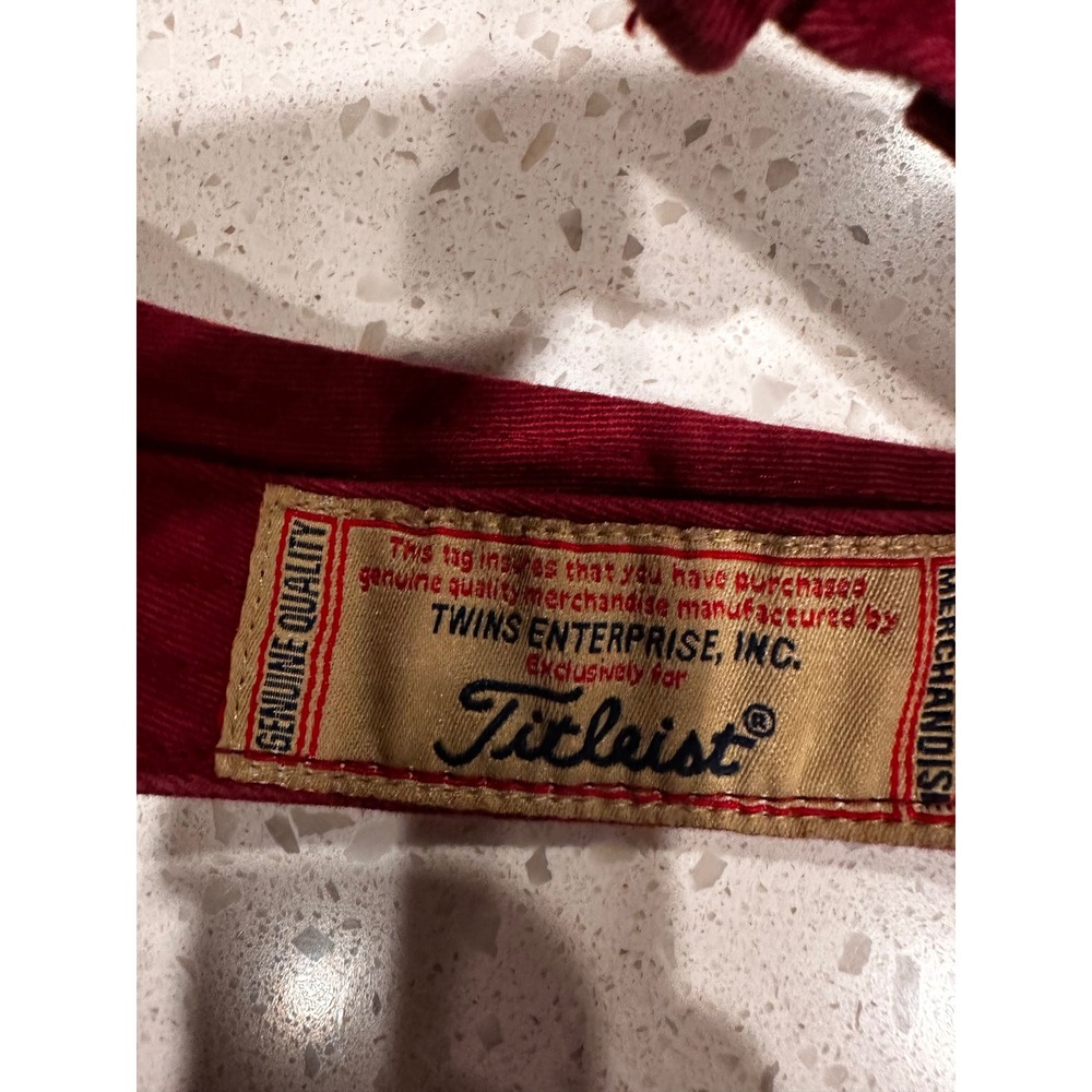 Vintage Titleist Alabama Crimson Tide Golf Visor Maroon Twins Enterprise Hat - Picture 5 of 6